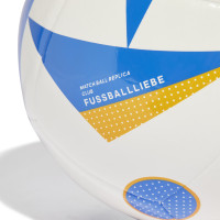 adidas EURO 2024 Fussballliebe Club Ballon de Foot Taille 5 Blanc Bleu Jaune