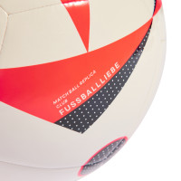 adidas EURO 2024 Fussballliebe Club Ballon de Foot Taille 5 Blanc Rouge Noir