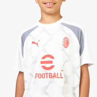 PUMA AC Milan Maillot d'Entraînement 2023-2024 Enfants Blanc Rouge