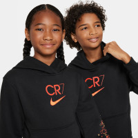 Nike CR7 Club Fleece Sweat à Capuche Enfants Noir Rouge Vif
