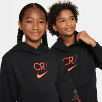 Nike CR7 Club Fleece Trainingspak Hooded Kids Zwart Felrood