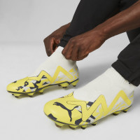 PUMA Future Match+ Sans Lacets Gazon Naturel Gazon Artificiel Chaussures de Foot (MG) Blanc Jaune Noir