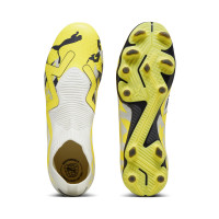 PUMA Future Match+ Sans Lacets Gazon Naturel Gazon Artificiel Chaussures de Foot (MG) Blanc Jaune Noir