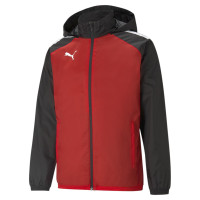 Veste tout-temps PUMA TeamLiga rouge et noire