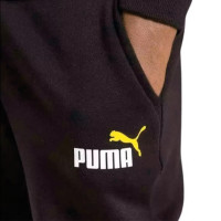 PUMA Essentials+2 College Logo Fleece Club Pantalon d'Entraînement Enfants Noir Blanc Jaune