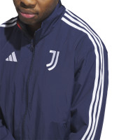 adidas Juventus Anthem Veste d'Entraînement Réversible 2023-2024 Bleu Foncé Rouge Vif