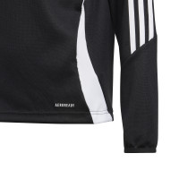 Survêtement Adidas Tiro 24 1/4-Zip pour enfants, noir et blanc