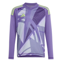 adidas Tiro 24 Competition Keepersshirt Lange Mouwen Kids Paars Lichtgroen