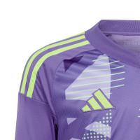 adidas Tiro 24 Competition Keepersshirt Lange Mouwen Kids Paars Lichtgroen