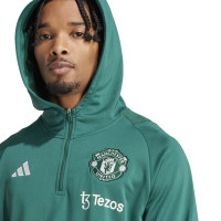 adidas Manchester United Trainingspak Hooded 2023-2024 Groen Zwart Rood