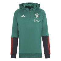 adidas Manchester United Trainingspak Hooded 2023-2024 Groen Zwart Rood