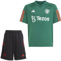 adidas Manchester United Trainingsset 2023-2024 Kids Groen Zwart Rood