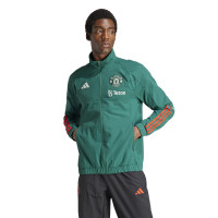 adidas Manchester United Présentation Veste d'Entraînement 2023-2024 Vert Blanc Rouge