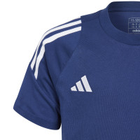 T-shirt adidas Tiro 24 Sweat pour enfant bleu foncé blanc