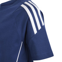 T-shirt adidas Tiro 24 Sweat pour enfant bleu foncé blanc
