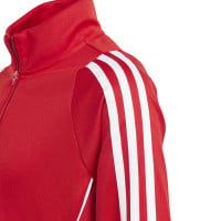 Haut d'entraînement adidas Tiro 24 1/4-Zip pour enfant, rouge et blanc