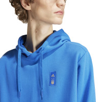 adidas Italie DNA Sweat à Capuche 2024-2026 Bleu Doré