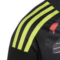 Chemise de gardien de but adidas Tiro 24 Competition à manches longues pour enfants, noir, rouge, multicolore