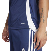 adidas Tiro 24 Maillot d'Entraînement Bleu Foncé Blanc