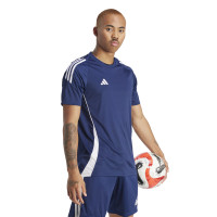 adidas Tiro 24 Maillot d'Entraînement Bleu Foncé Blanc