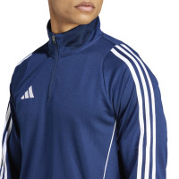 adidas Tiro 24 Haut d'Entraînement 1/4-Zip Bleu Foncé Blanc