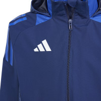 adidas Tiro 24 Competition Allweather Jas Kids Donkerblauw Blauw