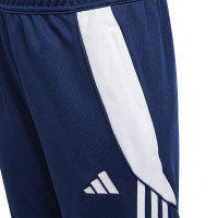 Pantalon d'entraînement adidas Tiro 24 Slim pour enfants bleu foncé et blanc