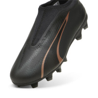 PUMA Ultra Match Sans Lacets Gazon Naturel Gazon Artificiel Chaussures de Foot (MG) Enfants Noir Bronze Gris Foncé