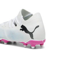 PUMA Future 7 Match Gras / Kunstgras Voetbalschoenen (MG) Kids Wit Roze Zwart