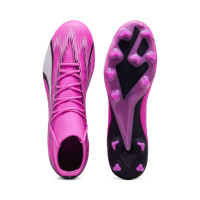 PUMA Ultra Pro Gazon Naturel Gazon Artificiel Chaussures de Foot (MG) Rose Blanc Noir