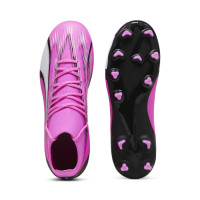 PUMA Ultra Pro Gazon Naturel Gazon Artificiel Chaussures de Foot (MG) Enfants Rose Blanc Noir