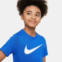 T-shirt hybride Nike Dry Park 20 pour enfants bleu blanc