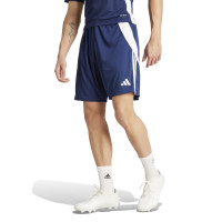 adidas Tiro 24 Short d'Entraînement Bleu Foncé Blanc