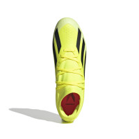 adidas X Crazyfast League Gazon Naturel Gazon Artificiel Chaussures de Foot (MG) Jaune Vif Noir Blanc