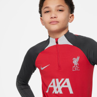 Nike Liverpool Strike Survêtement 1/4-Zip 2023-2024 Enfants Rouge Gris Foncé Gris