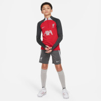 Nike Liverpool Strike Haut d'Entraînement 1/4-Zip 2023-2024 Enfants Rouge Gris Foncé Gris