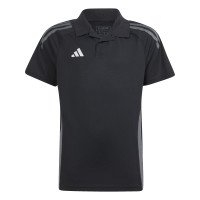 adidas Tiro 24 Competition Polo Kids Zwart Donkergrijs
