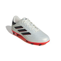 adidas Copa Pure 2 League Gazon Naturel Chaussures de Foot (FG) Enfants Blanc Noir Rouge
