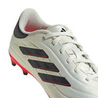 adidas Copa Pure 2 League Gazon Naturel Chaussures de Foot (FG) Enfants Blanc Noir Rouge