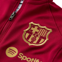 Nike FC Barcelona Strike Survêtement Full-Zip 2023-2024 Tout-Petits Bordeaux Bleu Foncé Doré