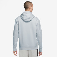 Sweat à capuche polaire Nike Sportswear Club gris clair blanc