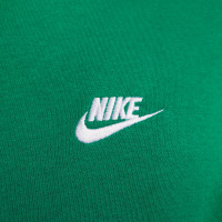 Sweat à capuche polaire Nike Sportswear Club vert blanc