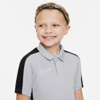 Nike Dri-FIT Academy 23 Polo Enfants Gris Noir Blanc