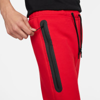 Nike Tech Fleece Sportswear Joggingbroek Rood Zwart Zwart