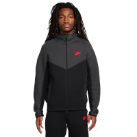 Nike Tech Fleece Sportswear Vest Zwart Grijs Felrood