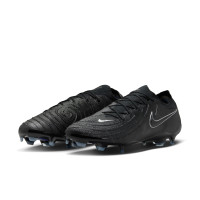 Nike Phantom GX II Elite Gazon Naturel Chaussures de Foot (FG) Noir Gris Foncé