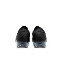 Nike Phantom GX II Elite Crampons Vissés Chaussures de Foot (SG) Anti-Clog Noir Gris Foncé