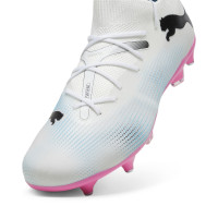 PUMA Future 7 Match Crampons Vissés Chaussures de Foot (SG) Blanc Rose Noir
