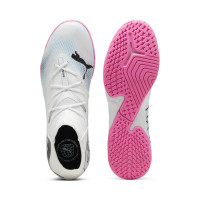 PUMA Future 7 Match Chaussures de Foot En Salle (IN) Blanc Rose Noir