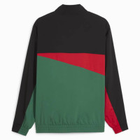 PUMA Marokko Woven Trainingsjack 2023-2024 Zwart Donkergroen Rood
